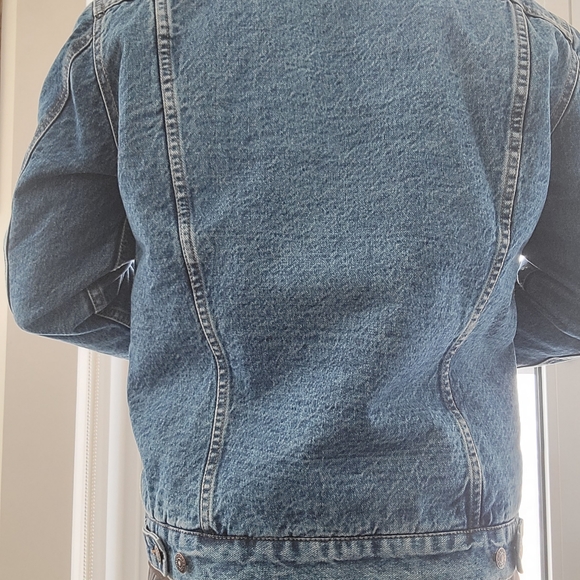 Mens Sheep skin lined Jean Jacket - Picture 8 of 9